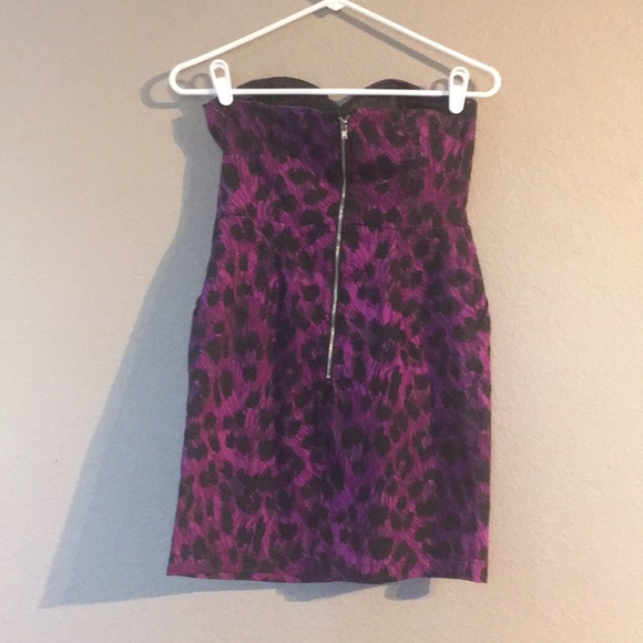 (2/$15) Purple Black Charlotte Russe Size 6 Mini Dress - Picture 5 of 5